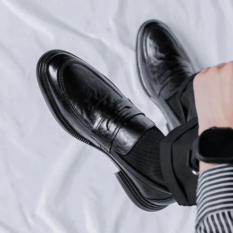 Beidouniao Dress Shoes Men's Black-12