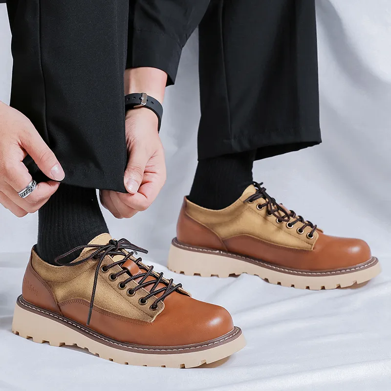 Beidouniao Dress Shoes Men's Brown-6