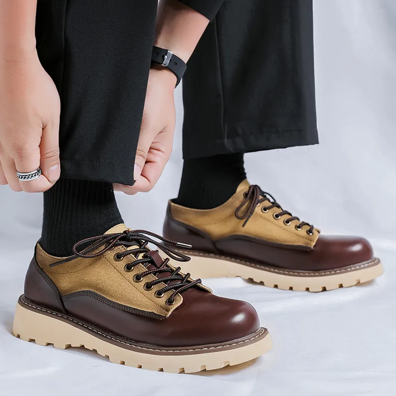 Beidouniao Dress Shoes Men's Brown-22