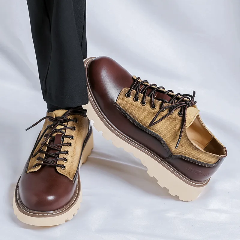 Beidouniao Dress Shoes Men's Brown-18
