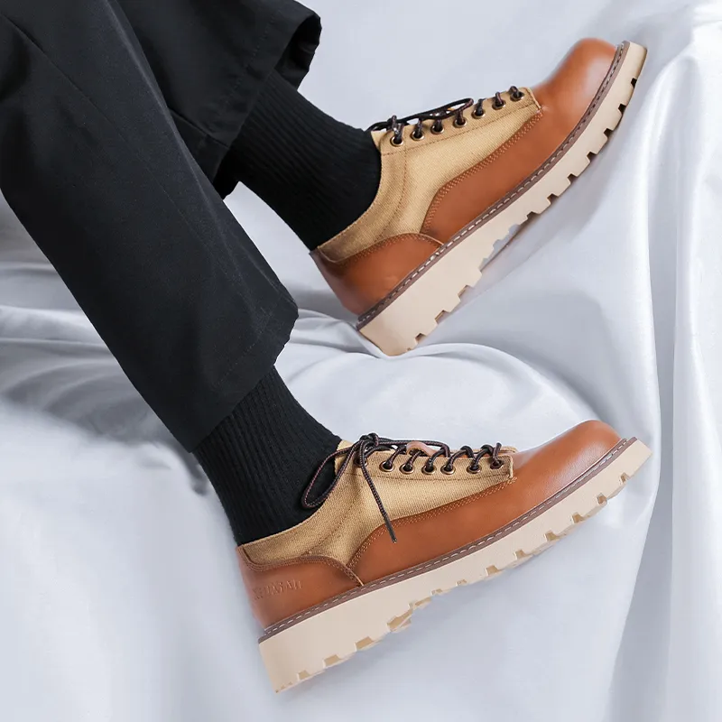 Beidouniao Dress Shoes Men's Brown-10