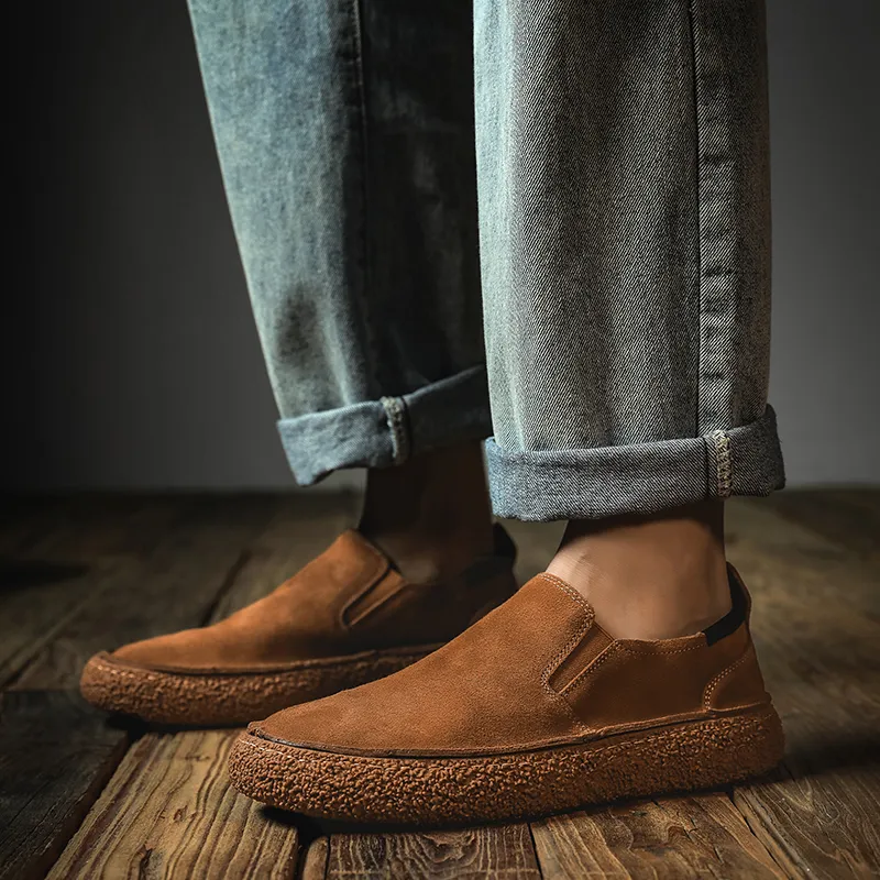 Beidouniao Wear-Resistant Low-Top Casual Shoes Men's Brown-8