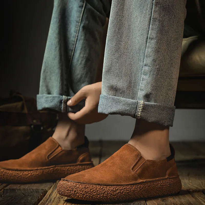 Beidouniao Wear-Resistant Low-Top Casual Shoes Men's Brown-11