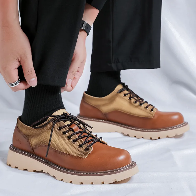 Beidouniao Dress Shoes Men's Brown-11
