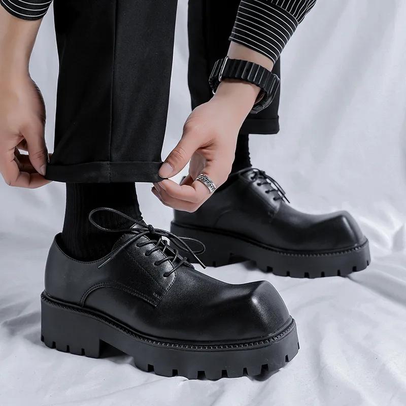 Beidouniao Dress Shoes Men's Black-6