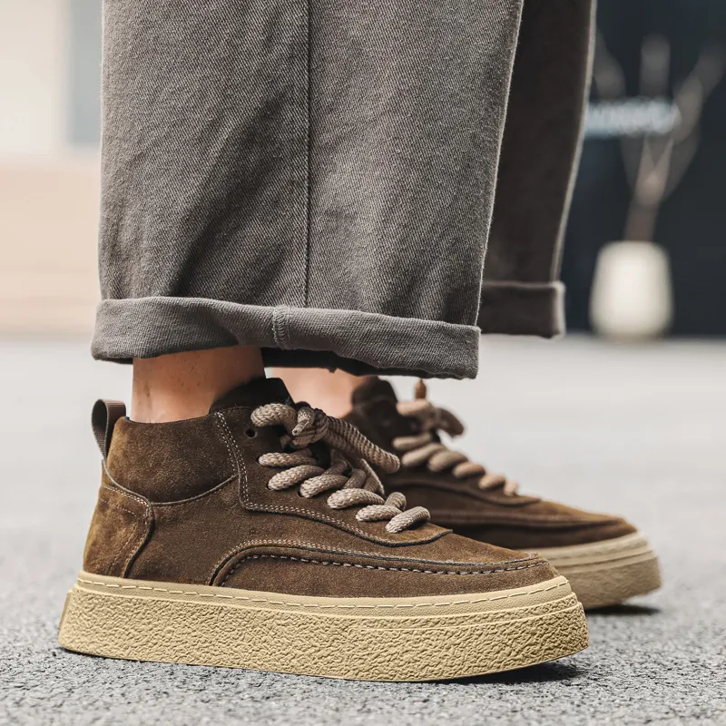 Beidouniao Anti Slip Wear Resistant Mid Top Casual Shoes Men's-20