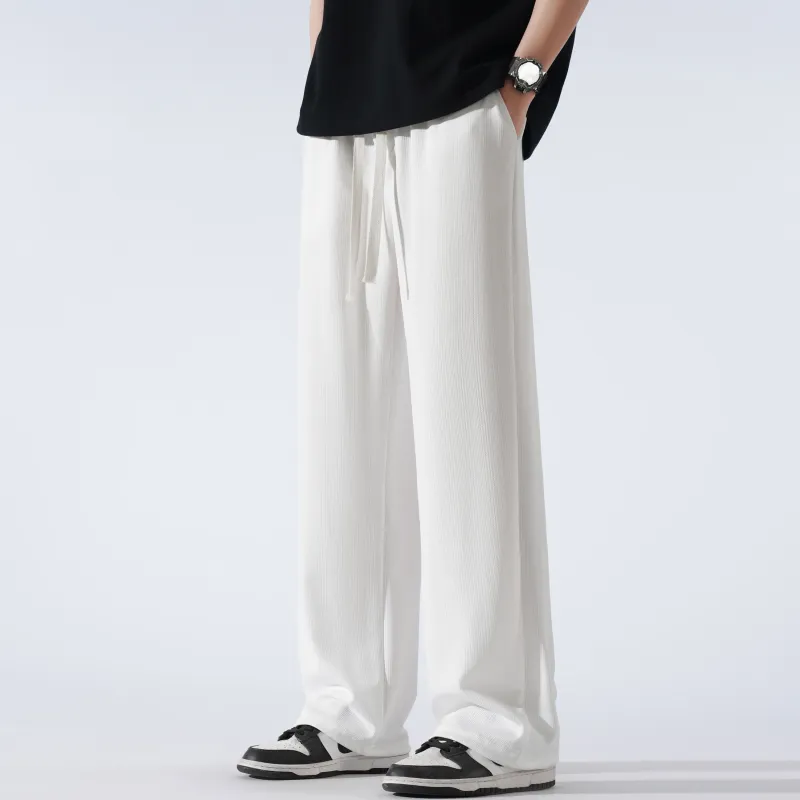 G21 Ice Silk Draped Wrinkle Resistant Knitted Sweatpants Unisex-2