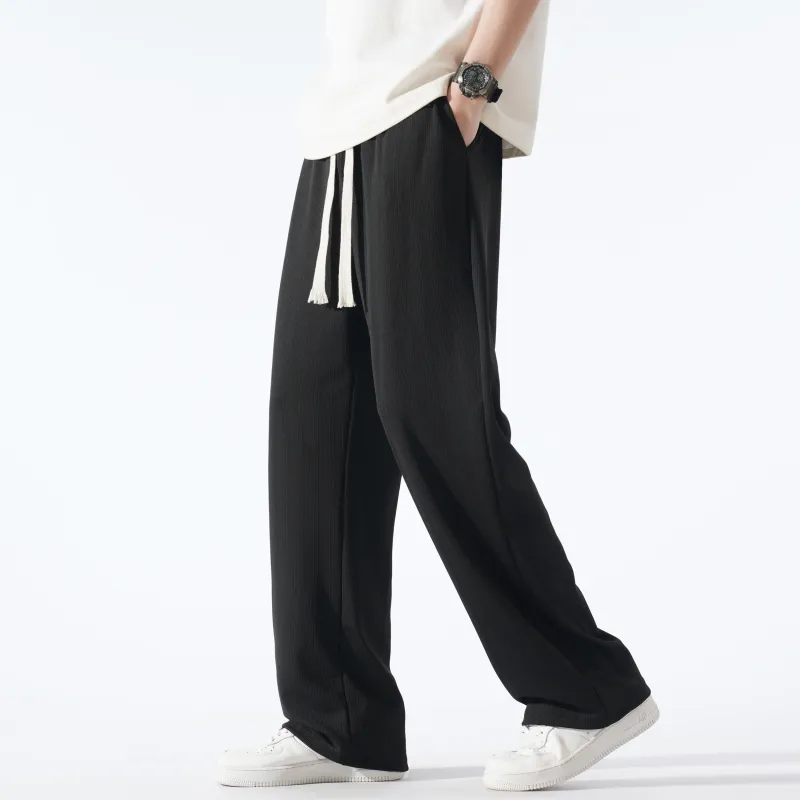 G21 Ice Silk Draped Wrinkle Resistant Knitted Sweatpants Unisex-7