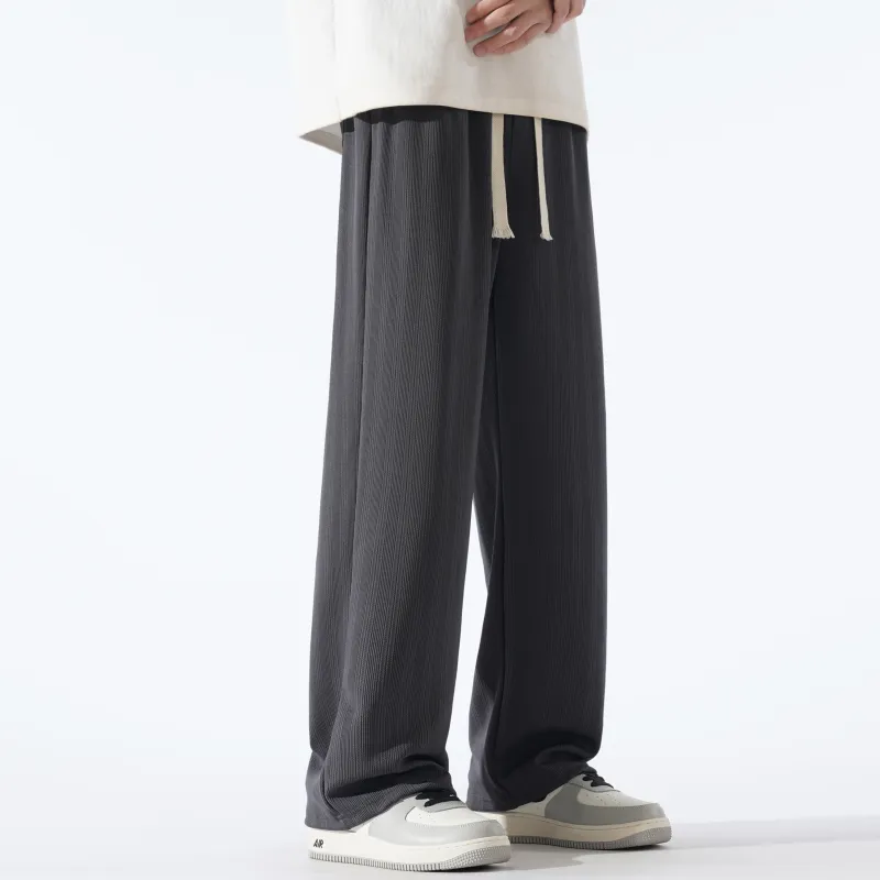 G21 Ice Silk Draped Wrinkle Resistant Knitted Sweatpants Unisex-16