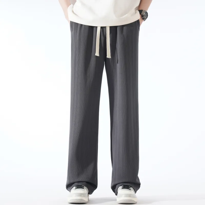 G21 Ice Silk Draped Wrinkle Resistant Knitted Sweatpants Unisex-15