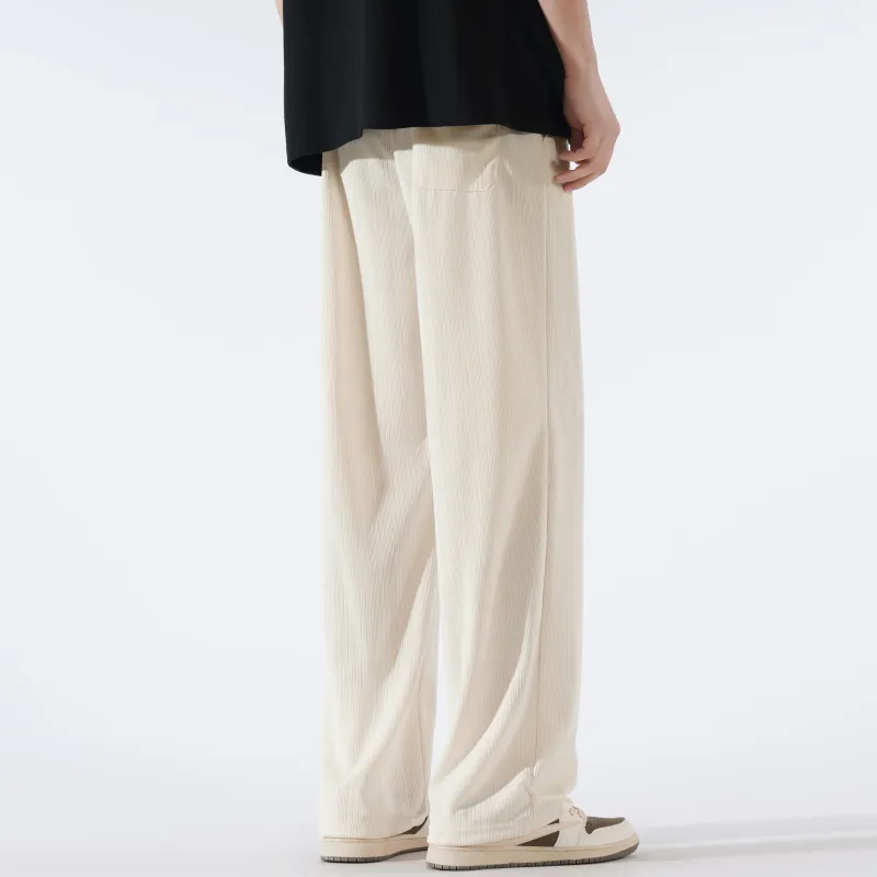 G21 Ice Silk Draped Wrinkle Resistant Knitted Sweatpants Unisex-23