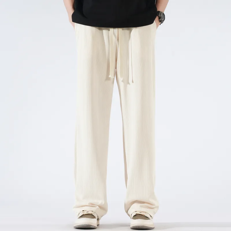 G21 Ice Silk Draped Wrinkle Resistant Knitted Sweatpants Unisex-20