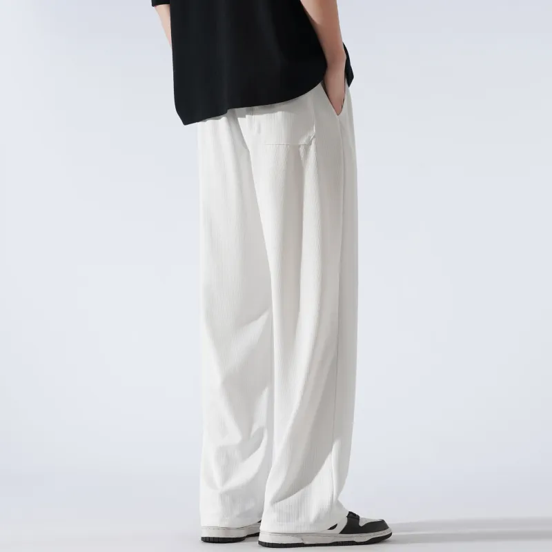 G21 Ice Silk Draped Wrinkle Resistant Knitted Sweatpants Unisex-5