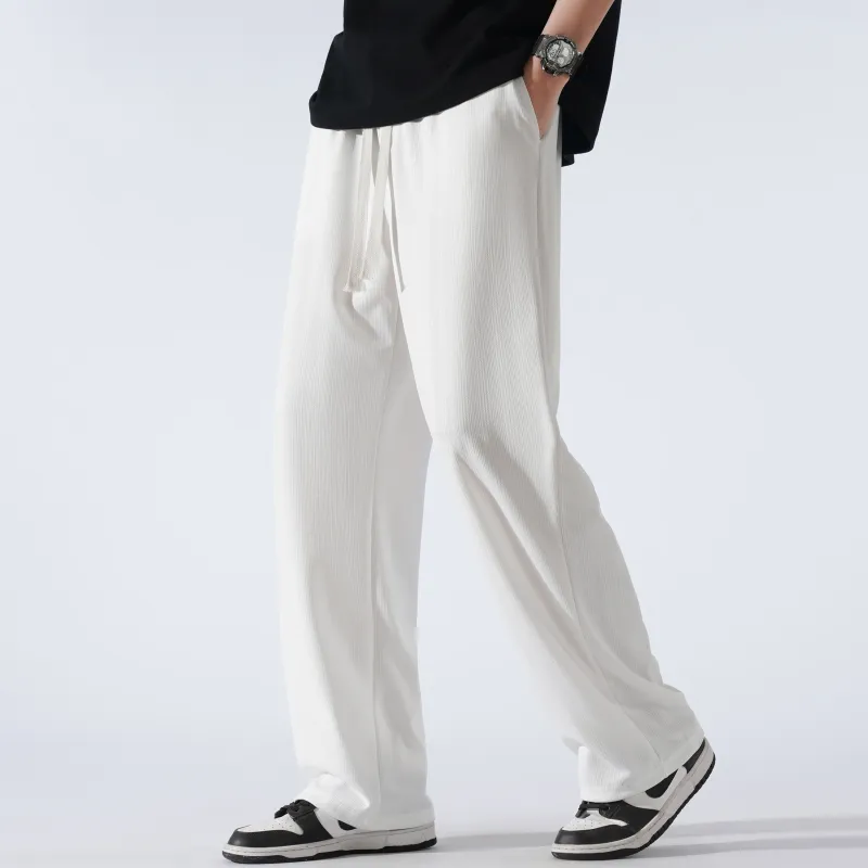 G21 Ice Silk Draped Wrinkle Resistant Knitted Sweatpants Unisex-1