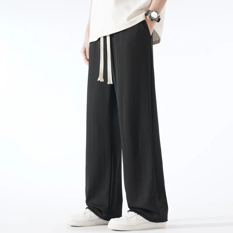 G21 Ice Silk Draped Wrinkle Resistant Knitted Sweatpants Unisex-8