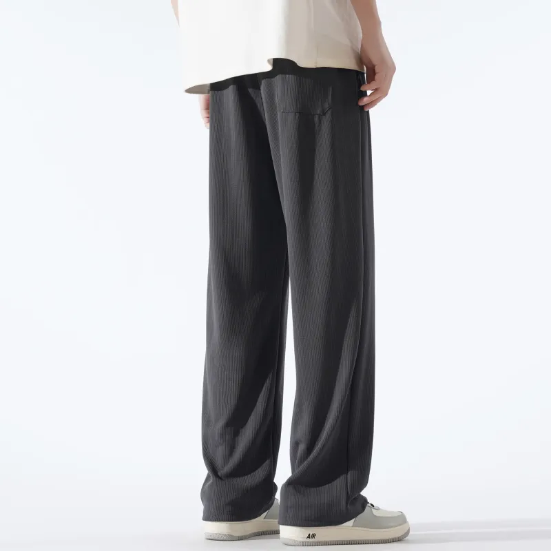 G21 Ice Silk Draped Wrinkle Resistant Knitted Sweatpants Unisex-17