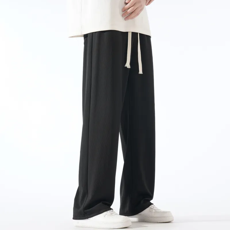 G21 Ice Silk Draped Wrinkle Resistant Knitted Sweatpants Unisex-10