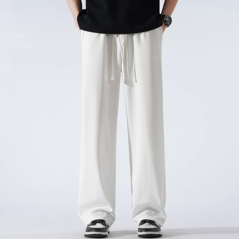 G21 Ice Silk Draped Wrinkle Resistant Knitted Sweatpants Unisex-3