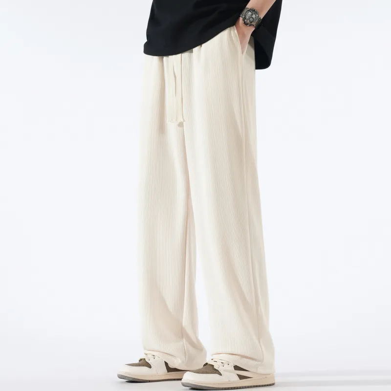 G21 Ice Silk Draped Wrinkle Resistant Knitted Sweatpants Unisex-19