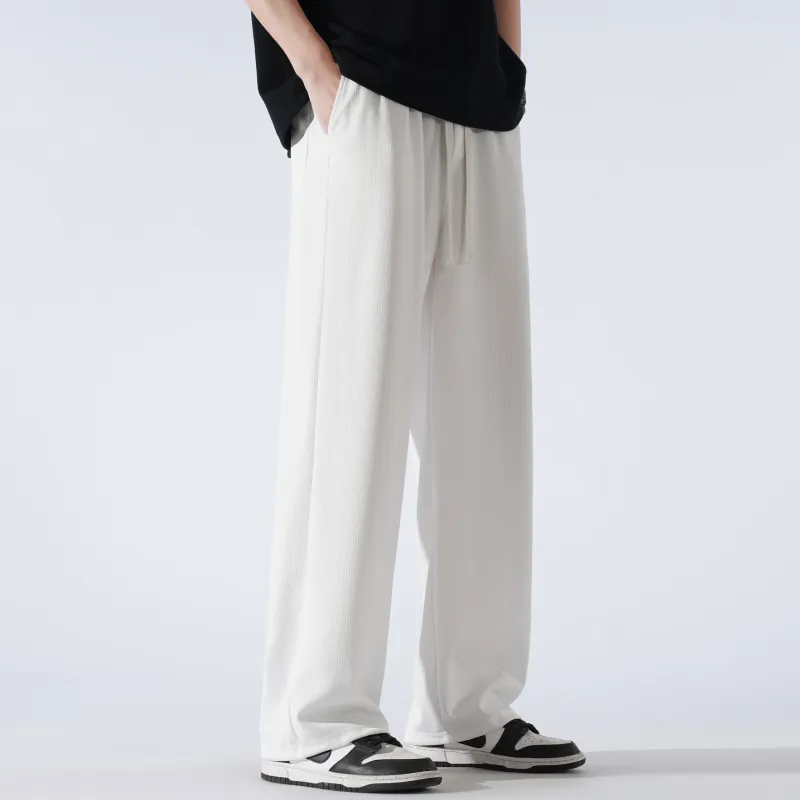 G21 Ice Silk Draped Wrinkle Resistant Knitted Sweatpants Unisex-4