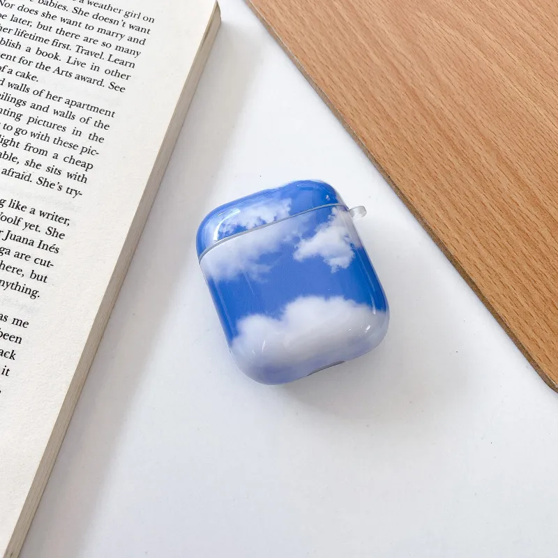CORBELLATI Suitable For Apple Airpods 1/2/3/pro1/2 TPU Blue Sky And White Clouds Headphone Cases-16