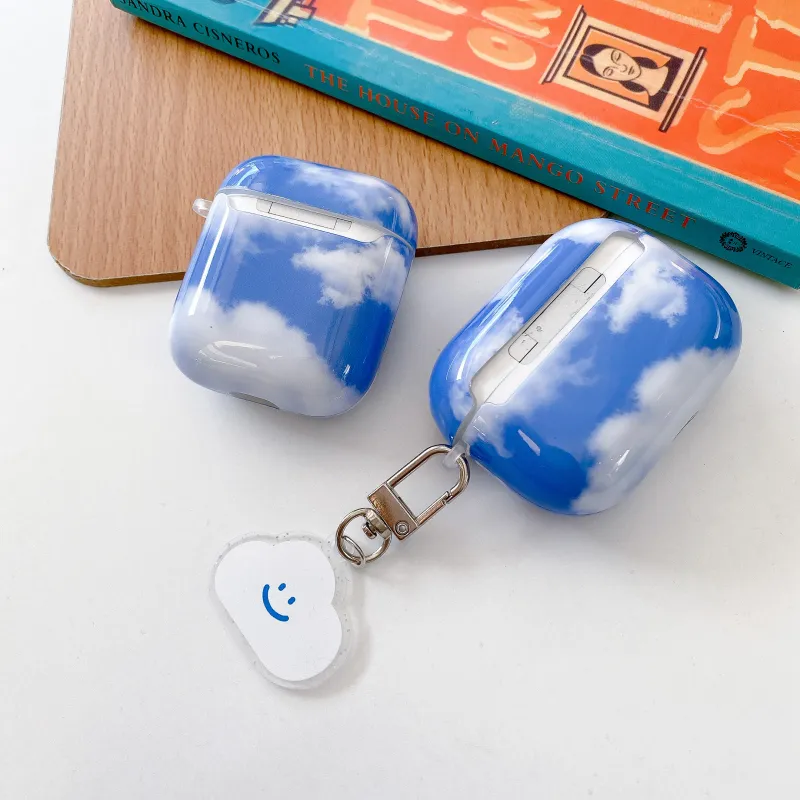 CORBELLATI Suitable For Apple Airpods 1/2/3/pro1/2 TPU Blue Sky And White Clouds Headphone Cases-18
