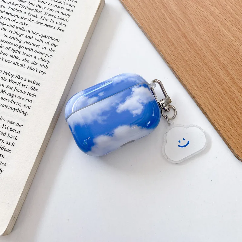 CORBELLATI Suitable For Apple Airpods 1/2/3/pro1/2 TPU Blue Sky And White Clouds Headphone Cases-14