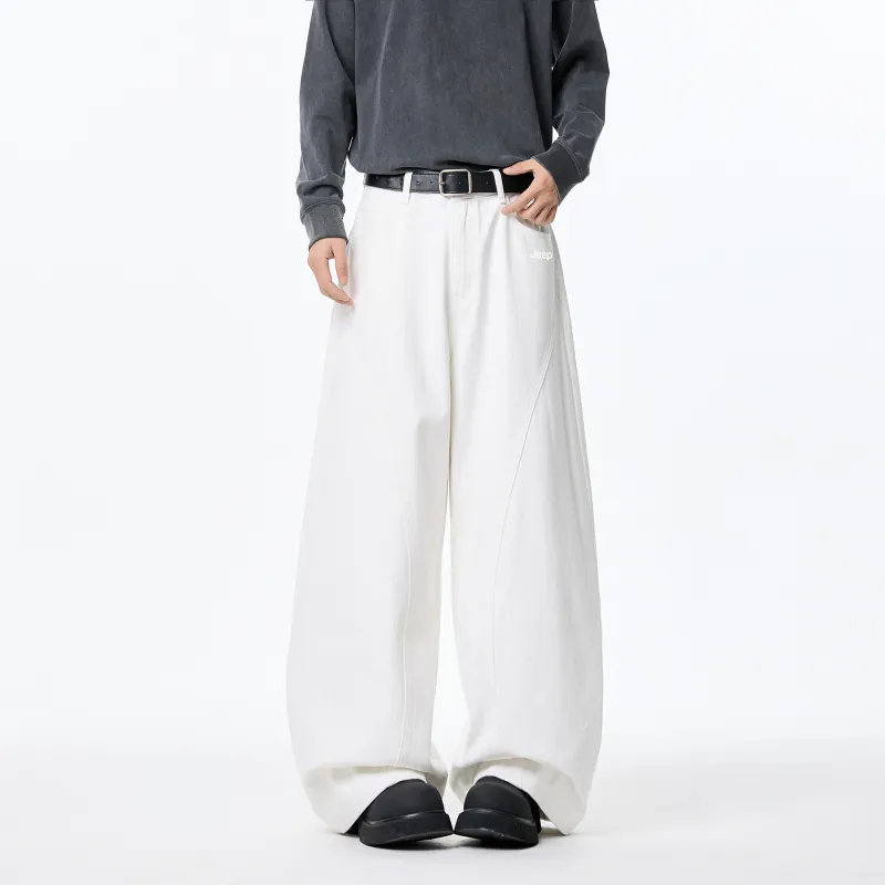 Jeep Casual Pants Unisex White-6