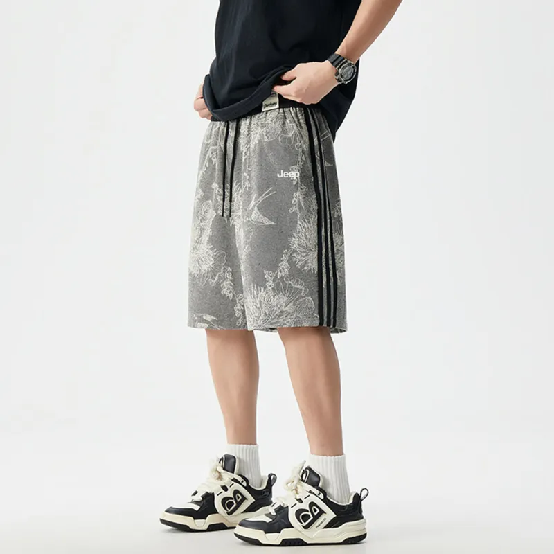 Jeep Casual Shorts Unisex Gray-3