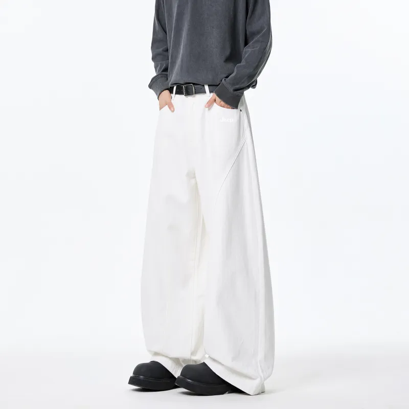 Jeep Casual Pants Unisex White-5