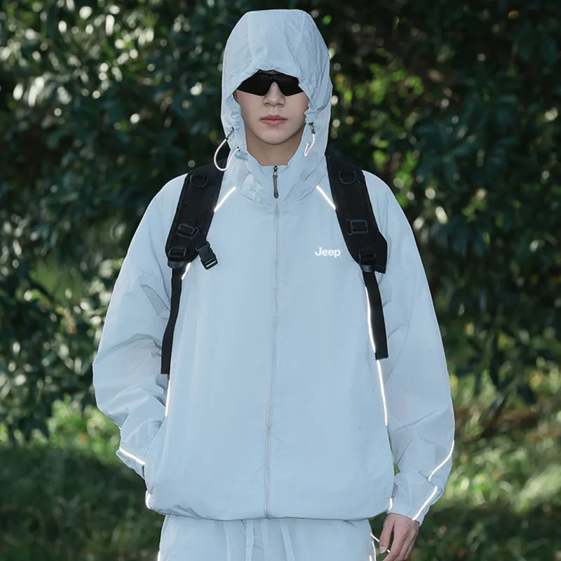 Jeep Breathable Reflective With High Visibility UV Protection Sun Protection Clothing Unisex-9