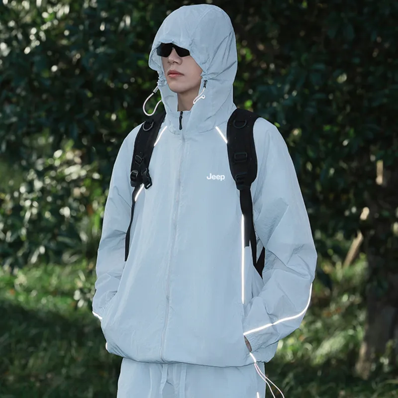 Jeep Breathable Reflective With High Visibility UV Protection Sun Protection Clothing Unisex-7