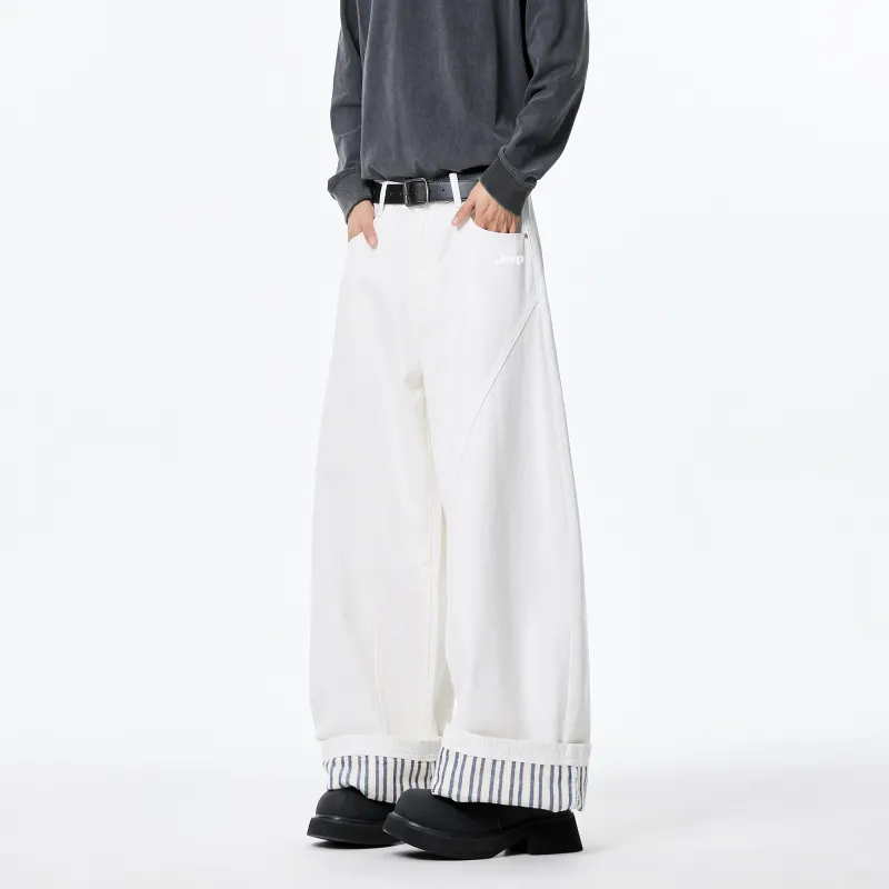 Jeep Casual Pants Unisex White-2