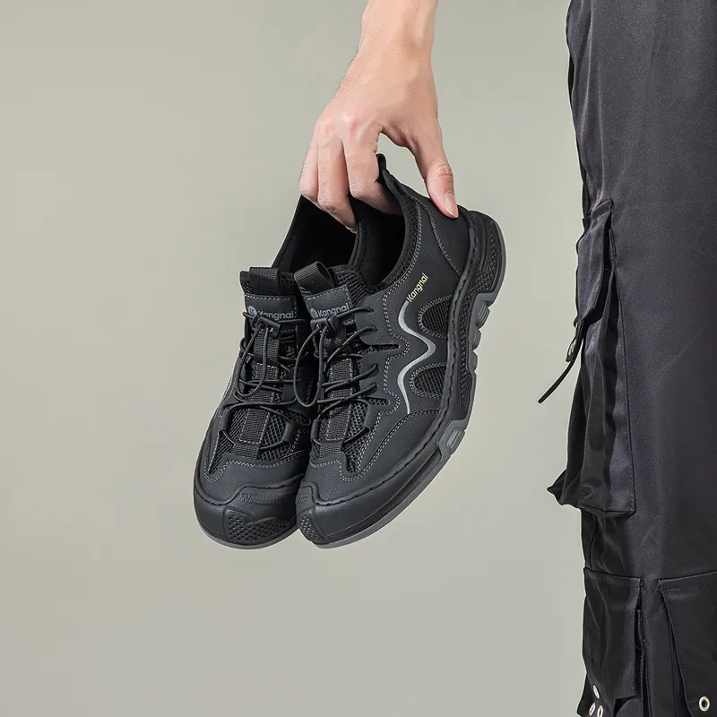 KANGNAI Height Increasing Breathable Low Top Casual Shoes Men's-11