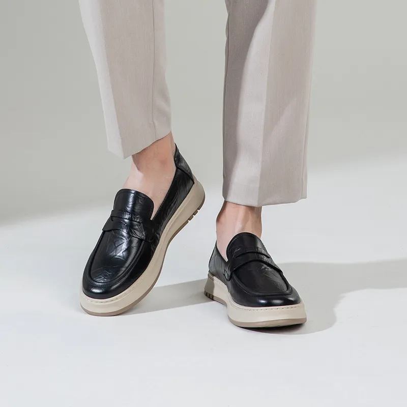 KANGNAI Casual Shoes Men's Black-4