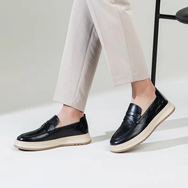 KANGNAI Casual Shoes Men's Black-5