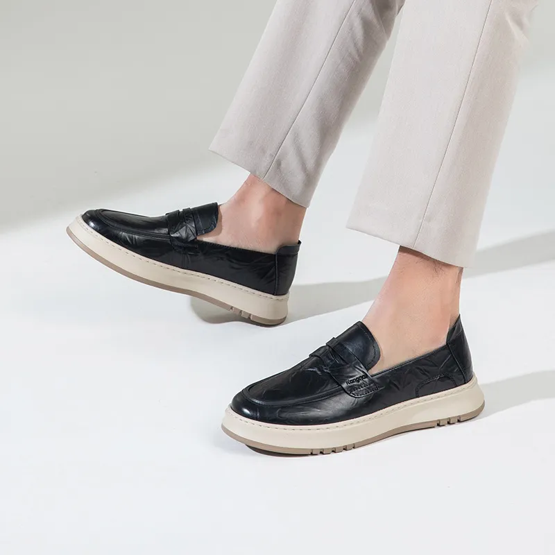 KANGNAI Casual Shoes Men's Black-6