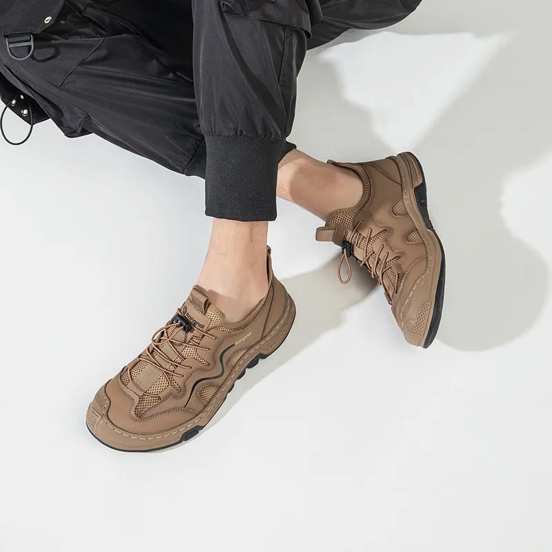 KANGNAI Height Increasing Breathable Low Top Casual Shoes Men's-5