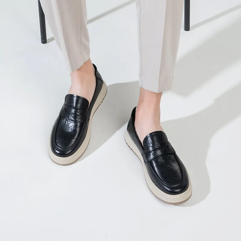 KANGNAI Casual Shoes Men's Black-3