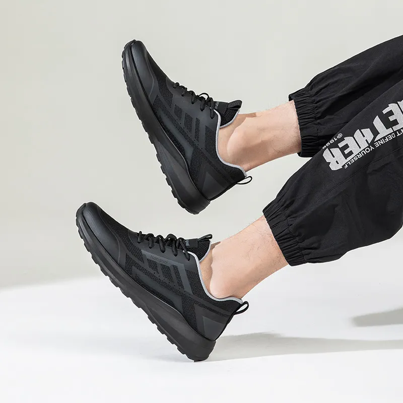 KANGNAI Casual Shoes Men's Black-4