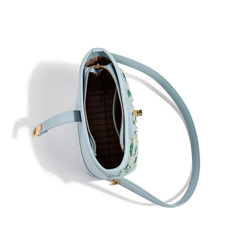 TAMATHA Polyurethane Synthetic Leather Crossbody Bag, Shoulder Bag Regular Women's Blue-5