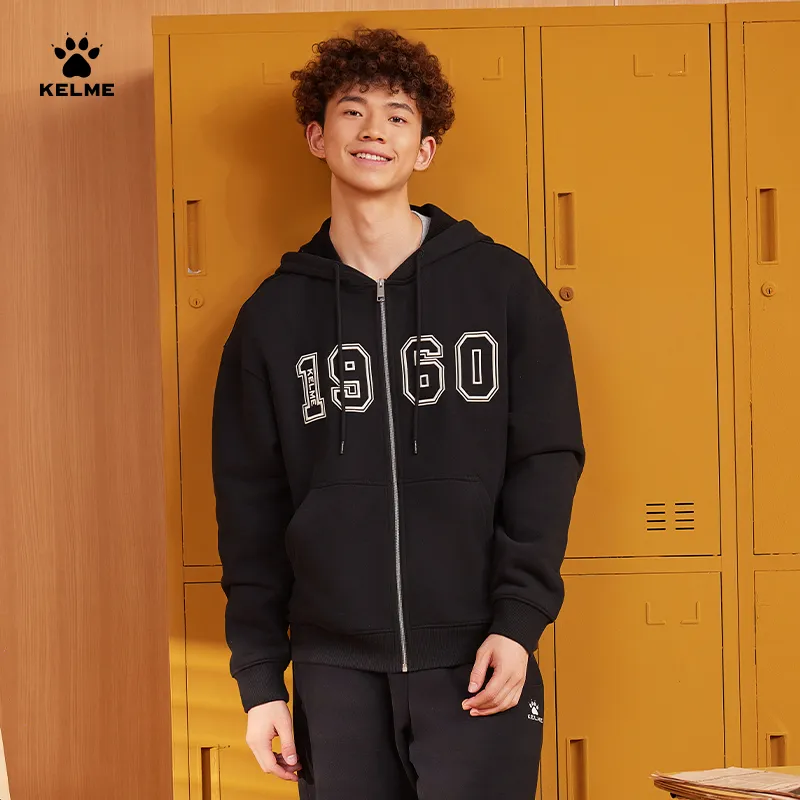 KELME Hooded Cardigan Coat Sweatshirt Unisex-12