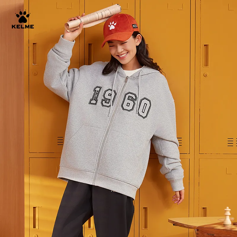 KELME Hooded Cardigan Coat Sweatshirt Unisex-7