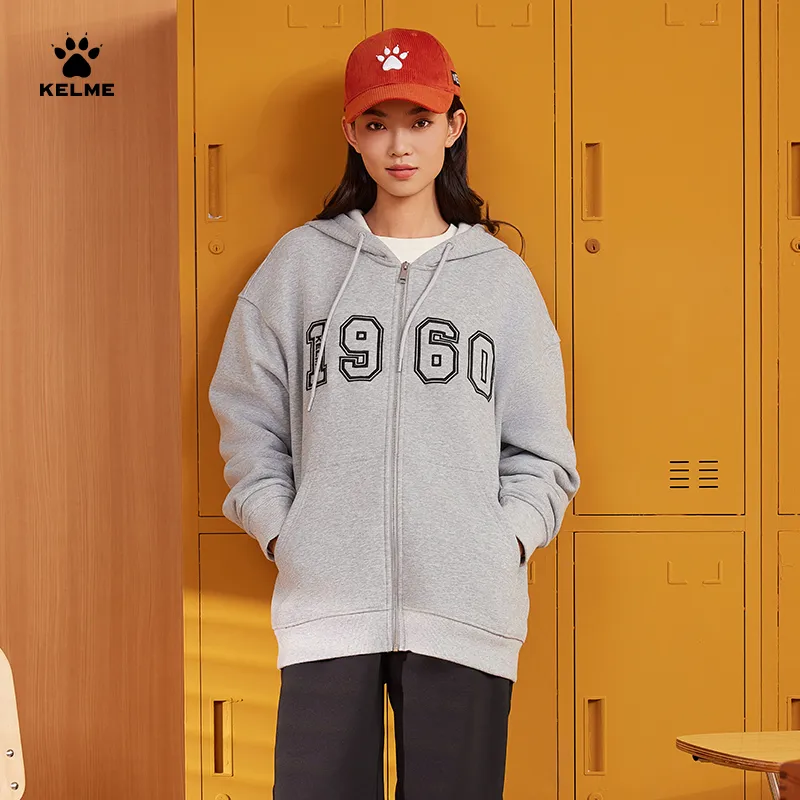 KELME Hooded Cardigan Coat Sweatshirt Unisex-8