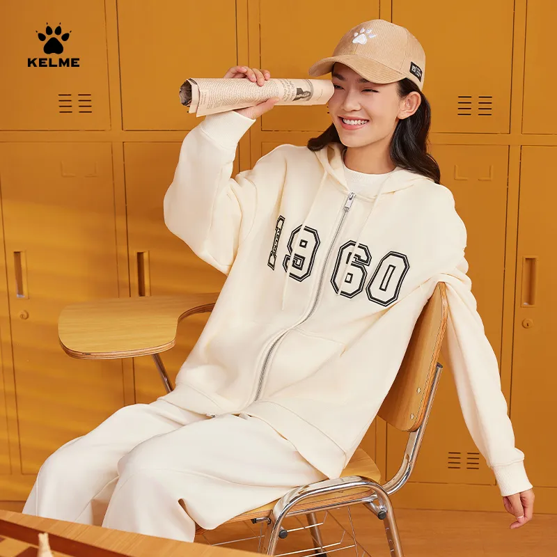 KELME Hooded Cardigan Coat Sweatshirt Unisex-4