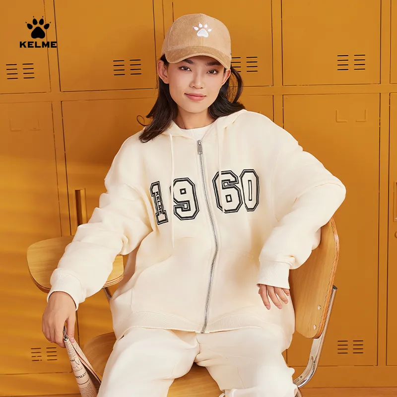 KELME Hooded Cardigan Coat Sweatshirt Unisex-3