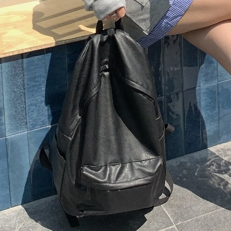 BSELEON PU Backpack Regular Unisex Black-5