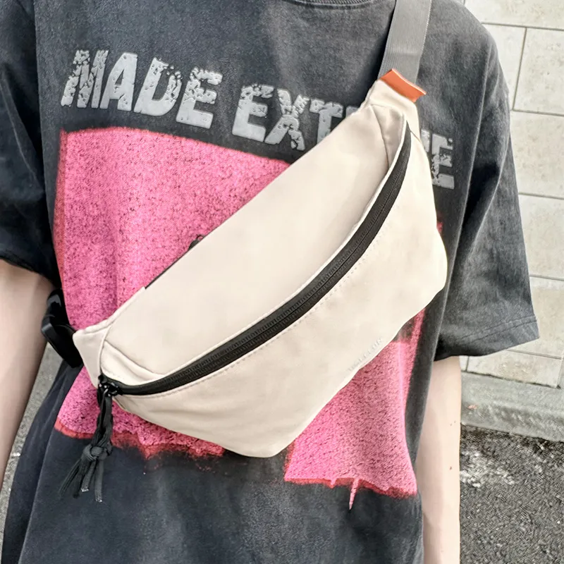 BSELEON Nylon One Shoulder Crossbody Fanny Pack Regular Unisex Multicolor-11