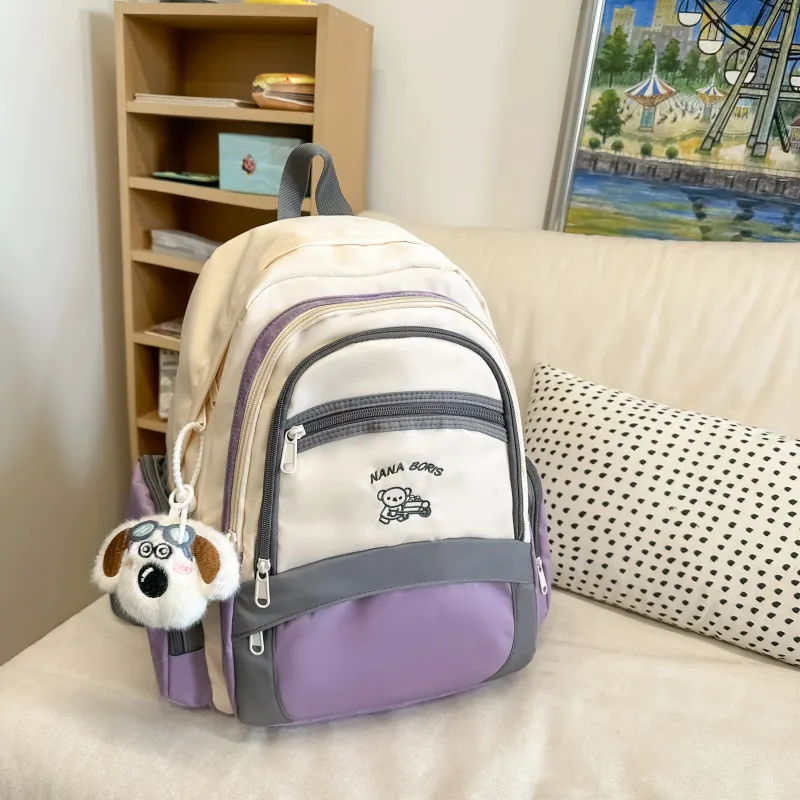 BSELEON Nylon Backpack Regular Unisex Multicolor-5