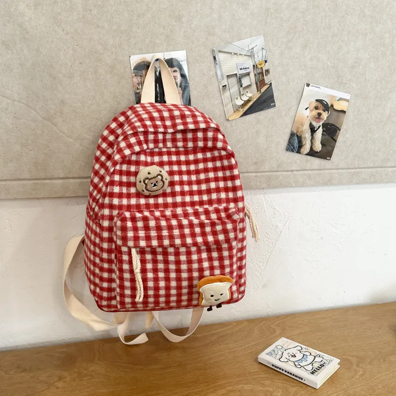 BSELEON Woolen Backpack Regular Unisex Multicolor-9
